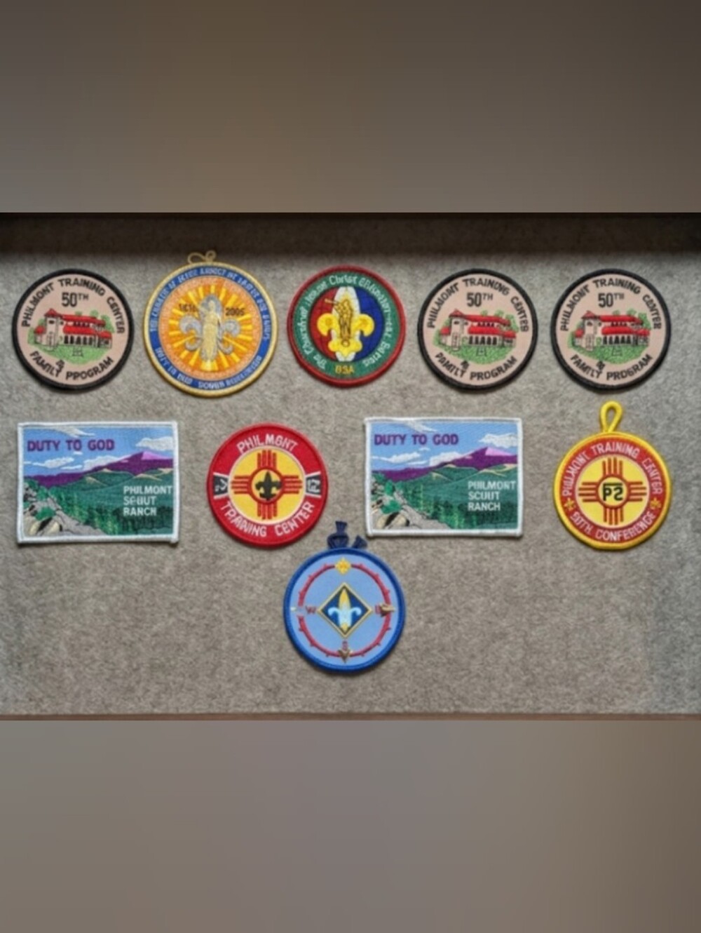 Boy Scout BSA Philmont Scout Ranch Duty To God LDS Jamboree 50th Patch Lot (9)